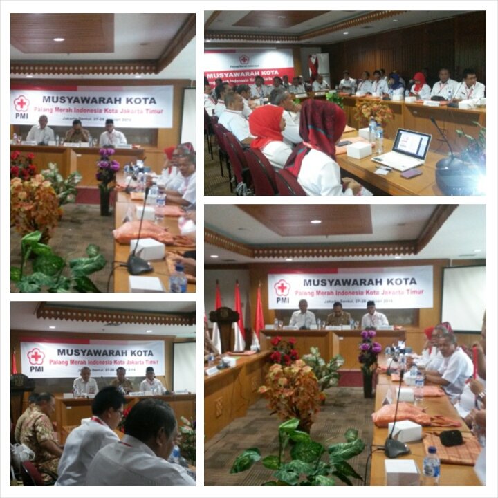 Musyawarah Kota PMI Jakarta Timu 27-28 Jan 2016 dibuka o/Walikota Jaktim dihadiri <a href="/PMI_DKI_Jakarta/">PMI Provinsi DKI Jakarta</a> <a href="/palangmerah/">Indonesian Red Cross</a>
