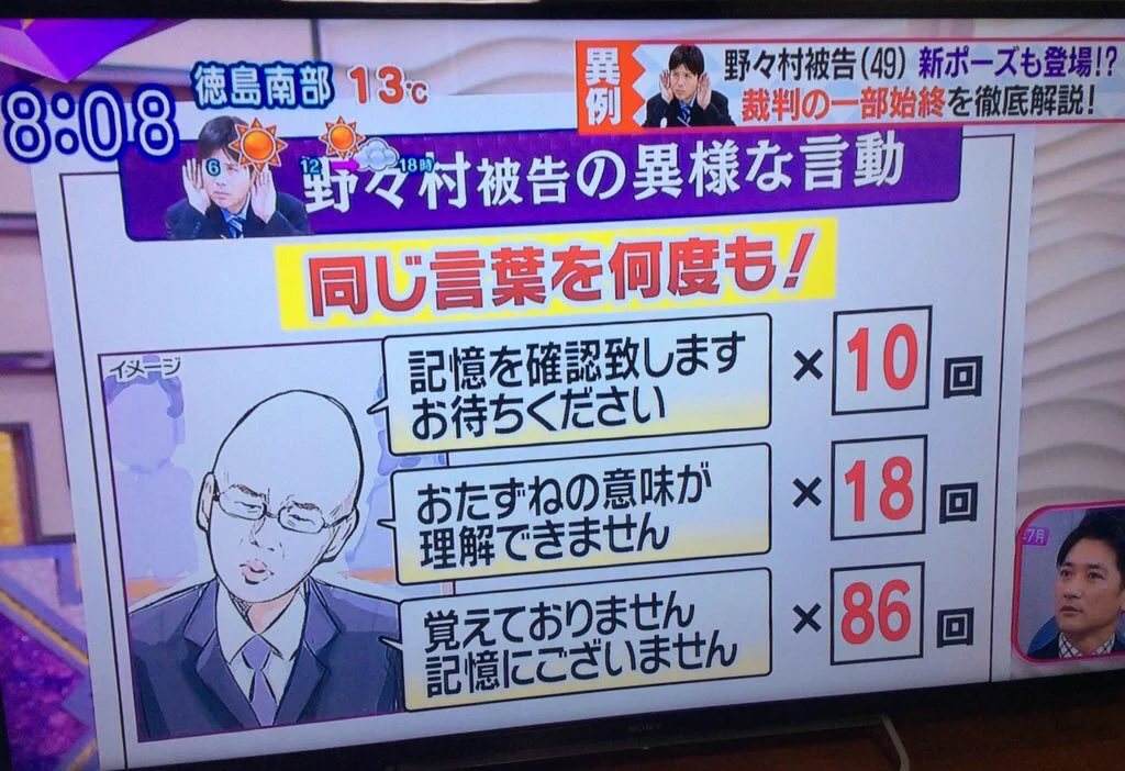 元議員の野々村被告がまたやらかしてるみたいだぞｗｗｗ