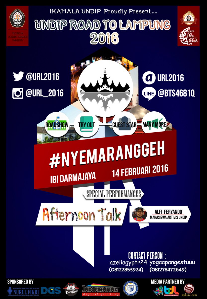 Tiket TO <a href="/URL2016/">URL 2016</a> Telah Terjual 650 Lembar bit.ly/1lQw1Jn <a href="/UndipSemarang/">UNDIP Semarang</a> <a href="/univ_diponegoro/">adian@undip.ac.id</a> <a href="/infoUNDIP/">Info UNDIP Media</a>