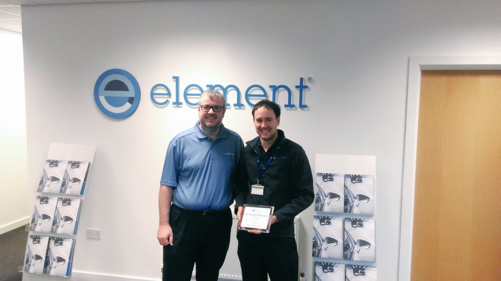 WeAreOneElement's tweet photo. Congratulations to #ElementDavid from #ElementHull on winning a CEO Award! https://t.co/X8lqdUsUk5
