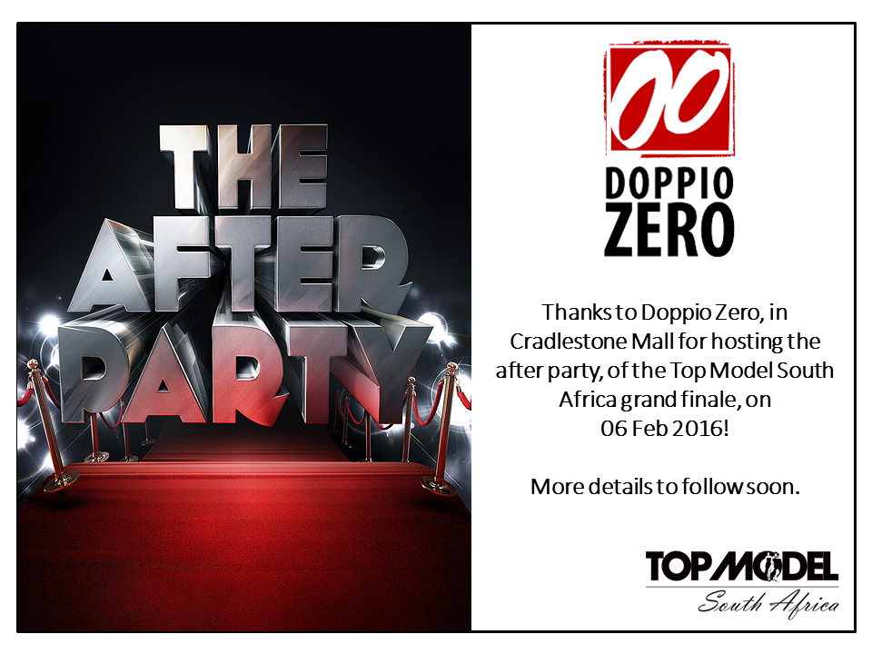 Thanks to <a href="/DoppioZeroSA/">Doppio Zero</a> in <a href="/MallCradlestone/">CradlestoneMall</a> for hosting the #AfterParty on #06Feb16!