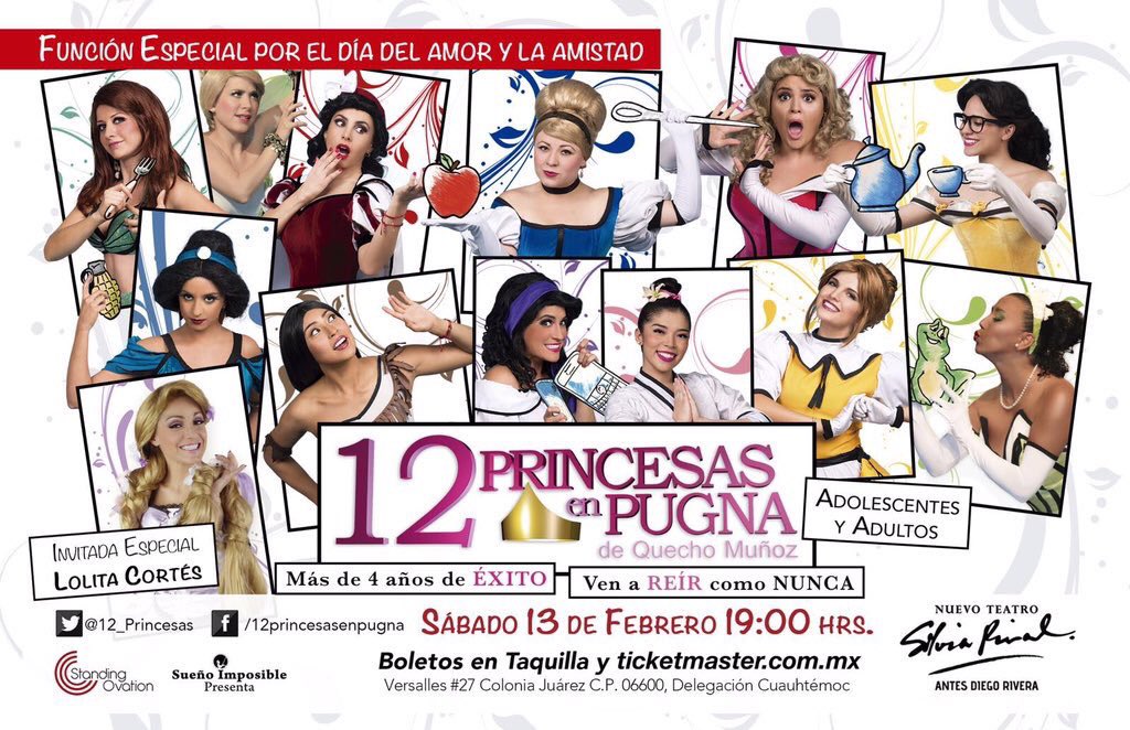 El 13 de febrero tendremos <a href="/12_Princesas/">12Princesas en Pugna</a> con <a href="/lolacortesreal/">Lola Cortés</a> como actriz invitada no falten!!