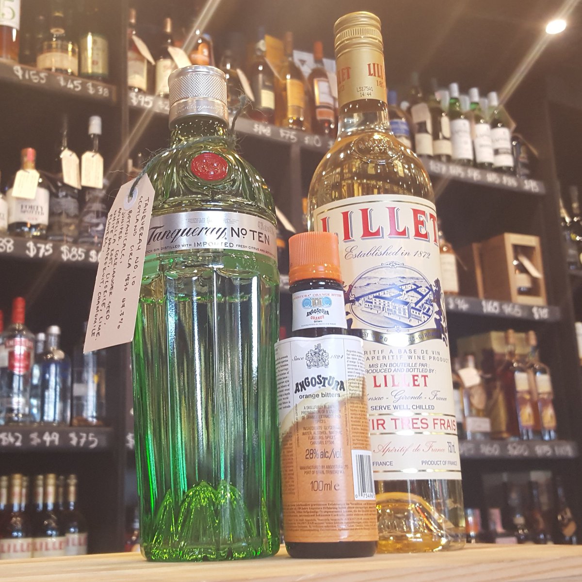 Princewine's tweet photo. Our manager's ingredients for the perfect martini! What are yours?  @Lillet1872 @AngosturaHouse #tanquereygin https://t.co/x1UIBkc9pa