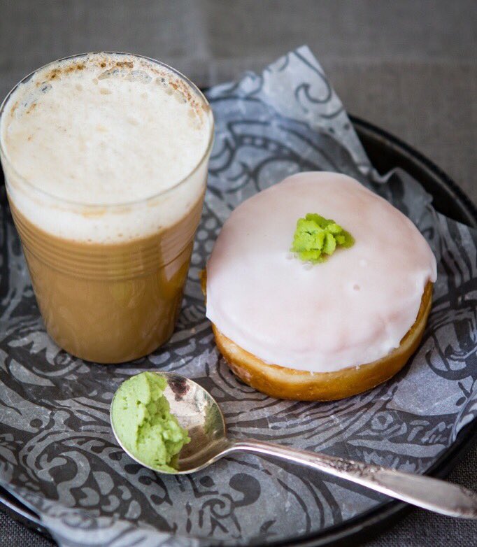 LoveDoughnuts's tweet photo. Tbt one of our first tantalising flavours - the Wasabi Cheesecake #doughnut!
#LoveDoughnuts #AbuDhabi https://t.co/N18J0Kjcxf