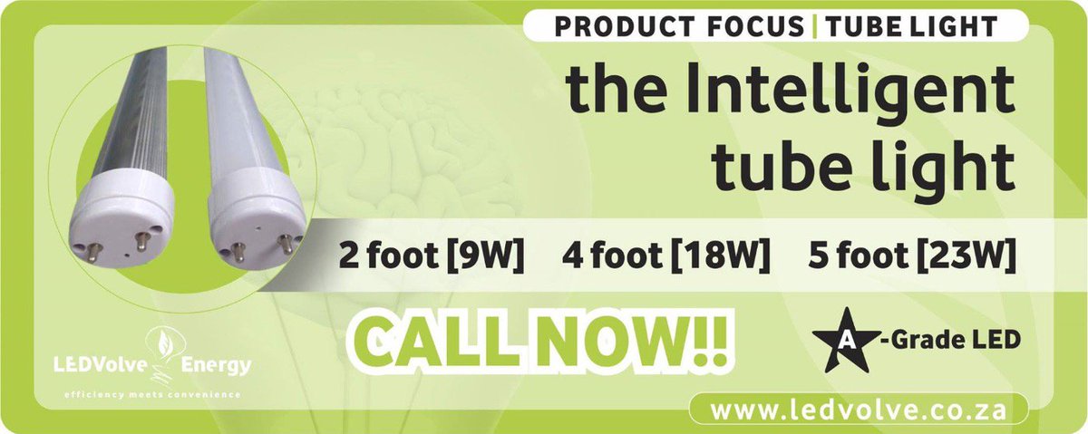 LEDVolve's tweet photo. LEDVolve | PRODUCT FOCUS | intelligent tube lights 
#LEDVolve #GreenSolutions #LoadShedding #tubelight #cirobertson https://t.co/EnlwF8UPhY