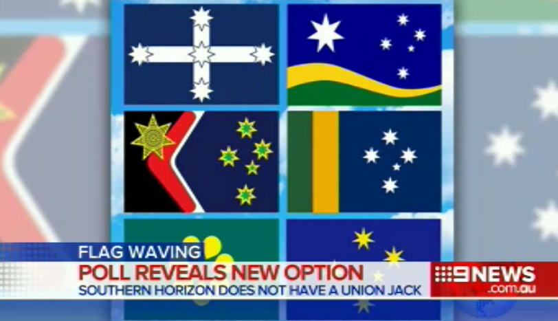 9NewsMelb's tweet photo. Survey appears to show growing support for a new Australian flag. #9News https://t.co/g2nI4nqxtc
