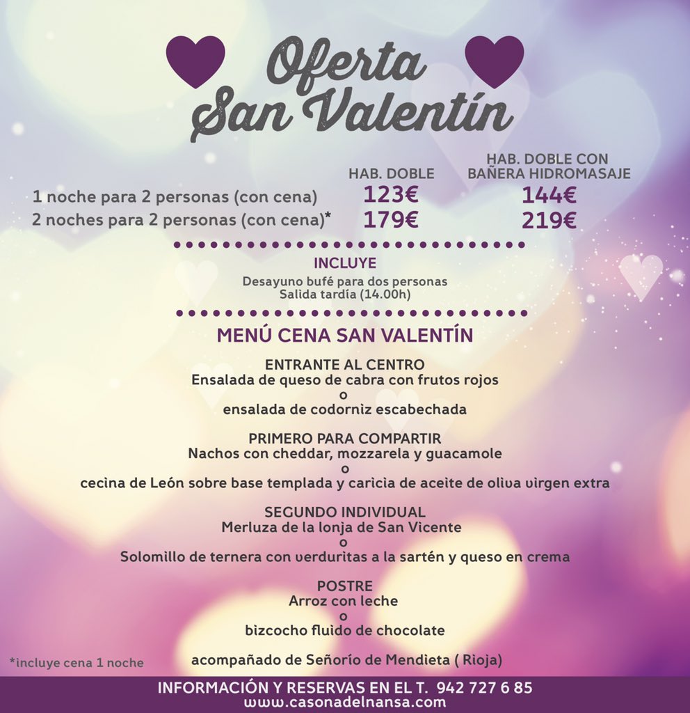 Casonadelnansa's tweet photo. ¿Ya tienes plan para #SanValentin? https://t.co/VHAS8tJohD