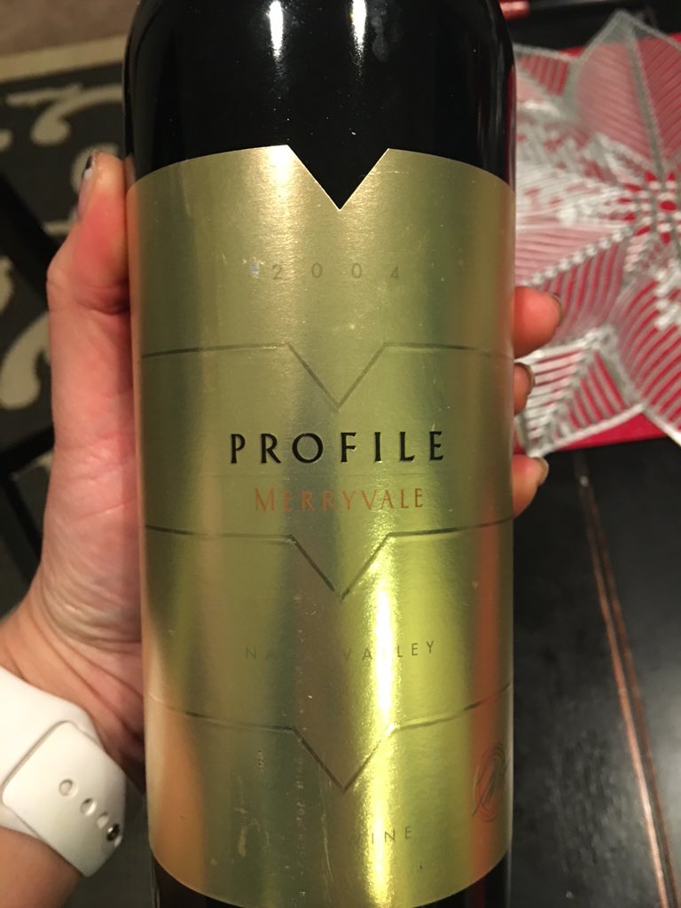 <a href="/schunntu/">Tom Schunn</a> We had a 2004 <a href="/Merryvale/">Merryvale Vineyards</a> Profile this weekend, too! Great minds think alike. Delicious #Profile #cabernet