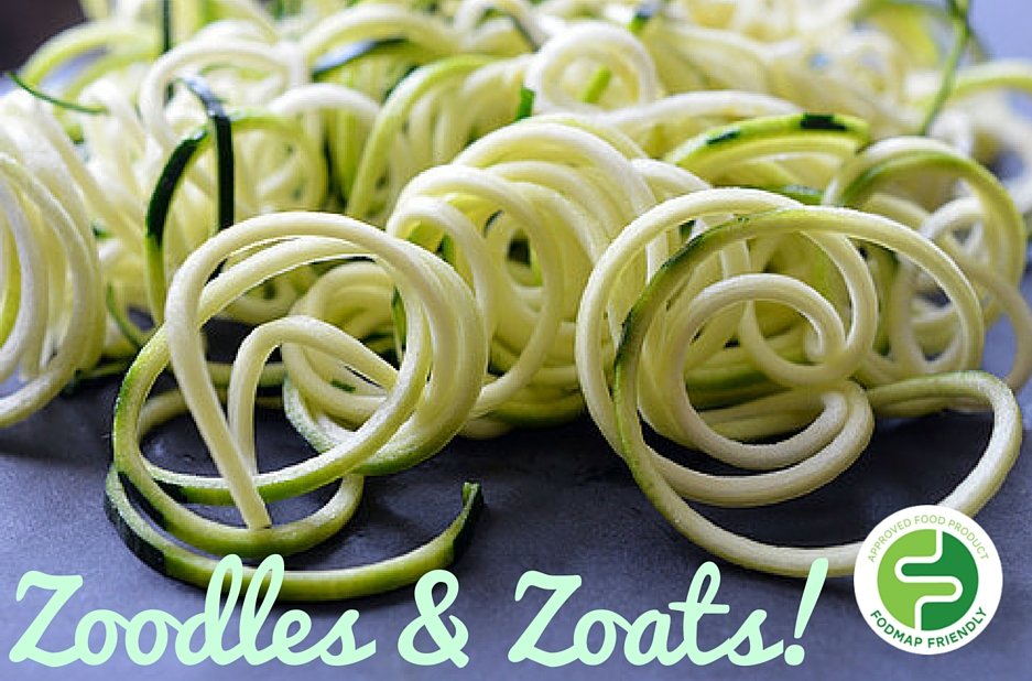 FODMAP_Friendly's tweet image. Have you tried #zoodles &amp;amp; #zoats? Find out how to use zucchini to make your meals more #fodmapfriendly on our blog!