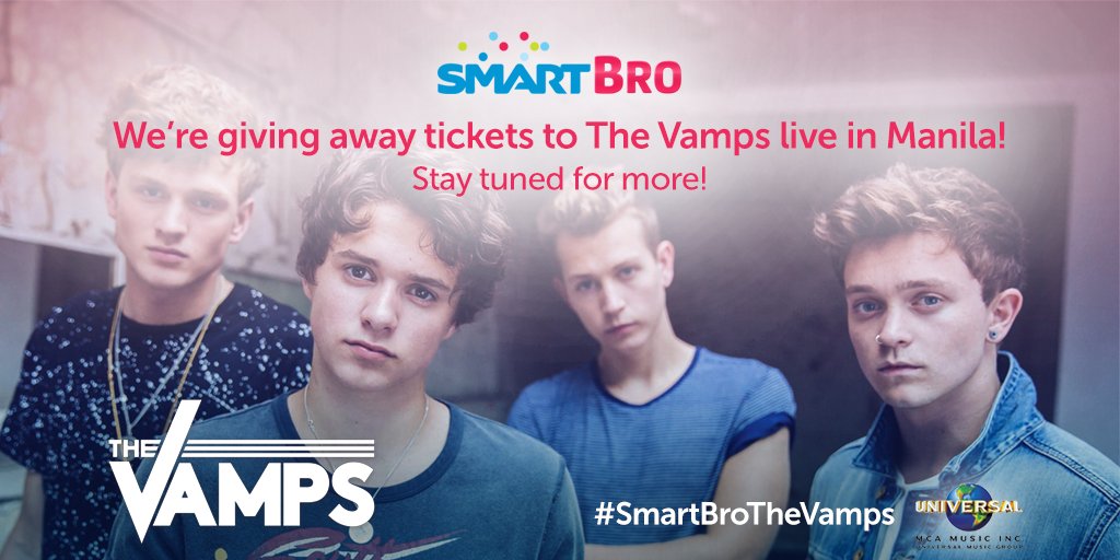 No tickets to the The Vamps concert yet? Stay tuned! We’re giving away tickets throughout the day! #SmartBroTheVamps