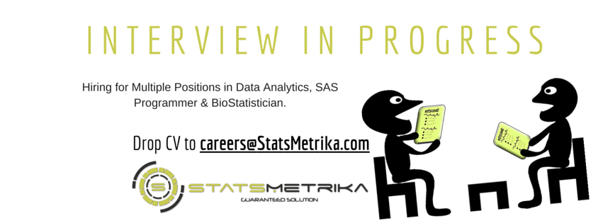 statsmetrika's tweet photo. We are hiring for multiple positions in Data Analytics, Biostatistician...
Drop your CV to careers@StatsMetrika.com https://t.co/gBSSWmwPvN