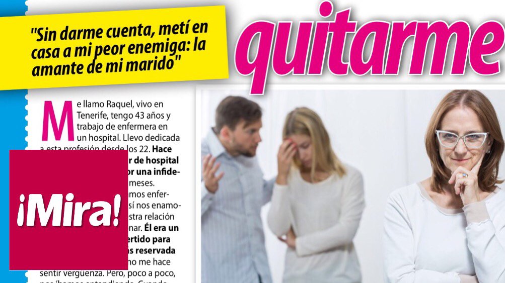 alvaritodiaz78's tweet photo. Esa mujer no se lo ha puesto fácil a Raquel. La matrona se convirtió en amante de su marido. Ya en @MiraSemanal https://t.co/ORWe6vmhnV