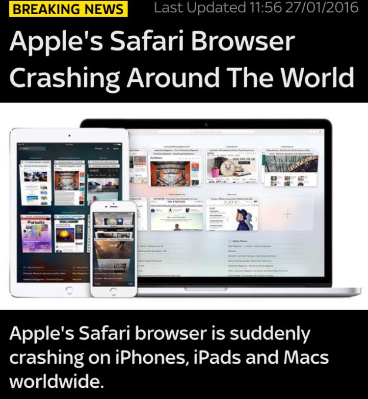 Totallydriving's tweet image. Thank god for that, it&apos;s not just my iPad!! As ready to buy a new one !!  #safaricrashing #browserproblem