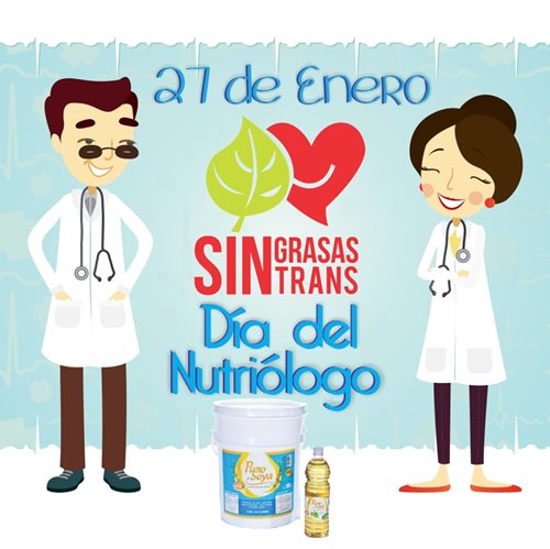 ACEITEPUROSOYA's tweet photo. Feliz día del Nutriólogo te desea @ACEITEPUROSOYA #nutriologo #comersaludable #libredecolesterol #singrasastrans https://t.co/WNfUc7i9pM