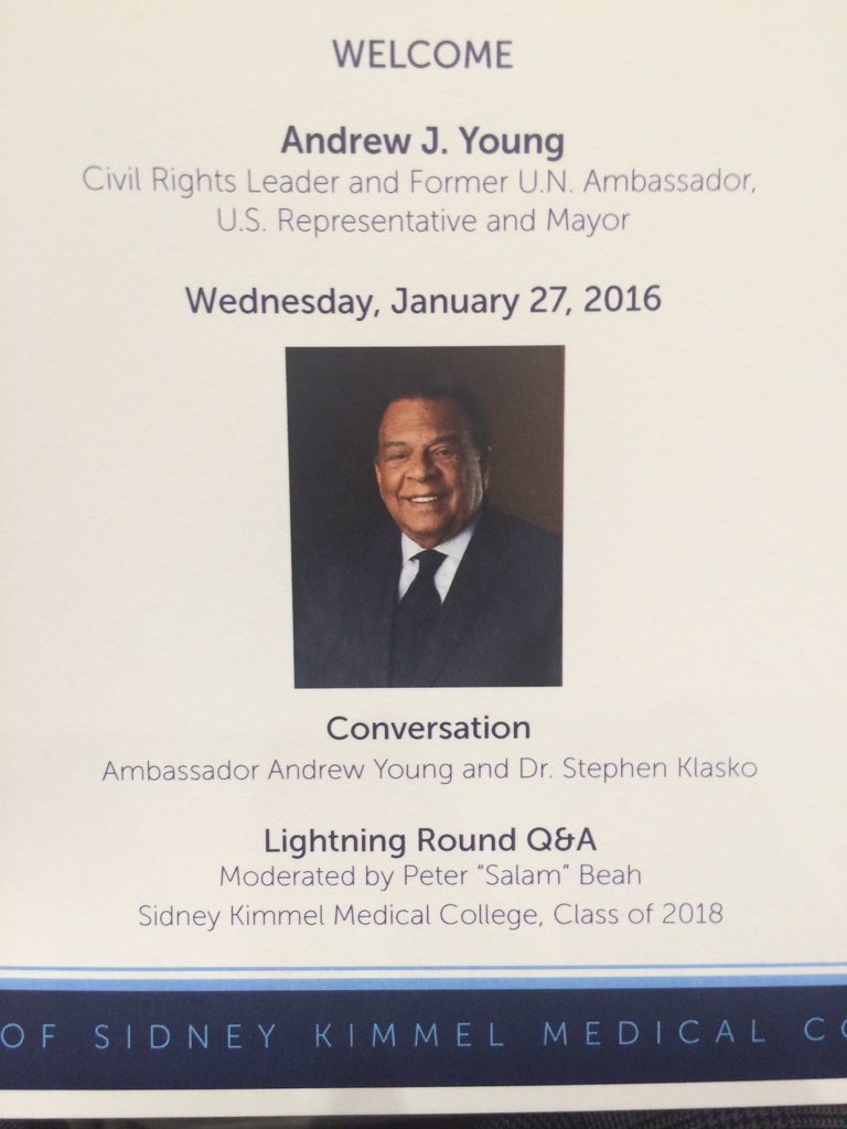 Jefferson salutes Dr. MLK, Jr's vision with a visit by Andrew J. Young.