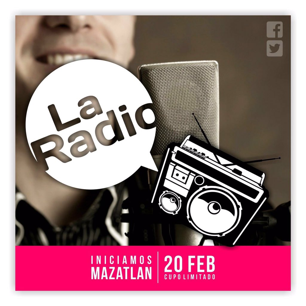 yeye_exa's tweet photo. Te gustaría ser locutor ? Llega a Mazatlán el taller de locución #laradioalaire https://t.co/bTja3WUGcD