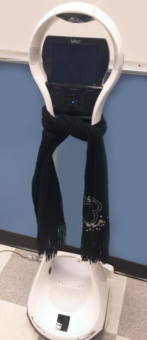 Official_GLTS's tweet photo. Our #VGORobot, "Isaac" is sporting a scarf for today's endeavors. Chilly in #MA! #Innovation #TestDrive #StayWarm :) https://t.co/N7aDPEgpla