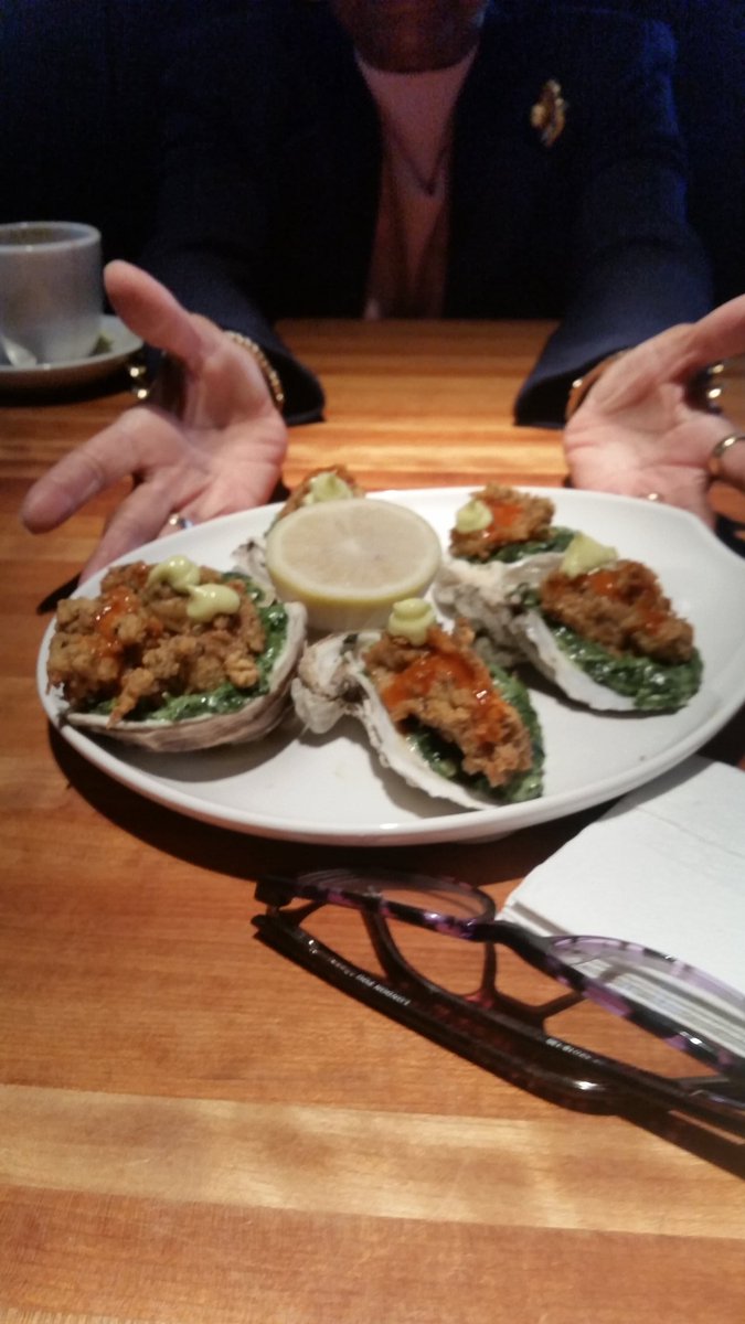 chandraRaechell's tweet image. Oyster St. Charles from Houston's in New Orleans, very delicious and I thought I didn't eat oysters!