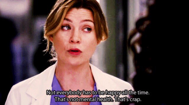 madihenry9's tweet photo. Meredith Grey is always right. It's okay not to be happy all the time. #BellLetsTalk @GreysABC https://t.co/ahpPzWMRbr