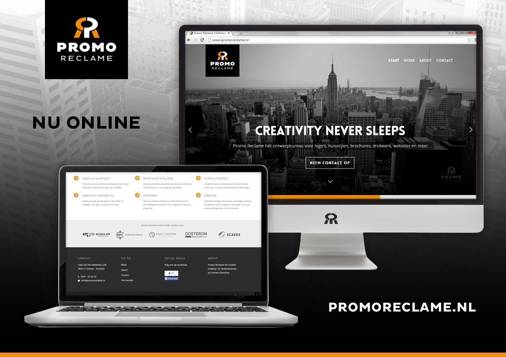 promoreclame's tweet photo. Promo Reclame heeft een nieuwe website!! Link naar de site: https://t.co/d9hgRAicCs #ontwerpbureau #reclamebureau https://t.co/ItFDgF0ZwW