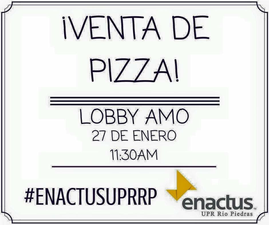 ¡Te esperamos en nuestro fundraiser a las 11:30am en el Lobby de AMO! #enactusuprrp #uprrp