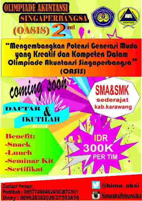Ayooo daftrkan segera sekolahmu dalam rangka olimpiade akuntansi. Hub cp yg tertera yaaaa