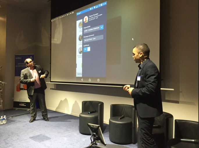 Mitel_FR's tweet image. Lab Demo: Présentation live de #MiCollab, solution de collaboration #MobileFirst par @Mqerro01 et Thierry Touratier