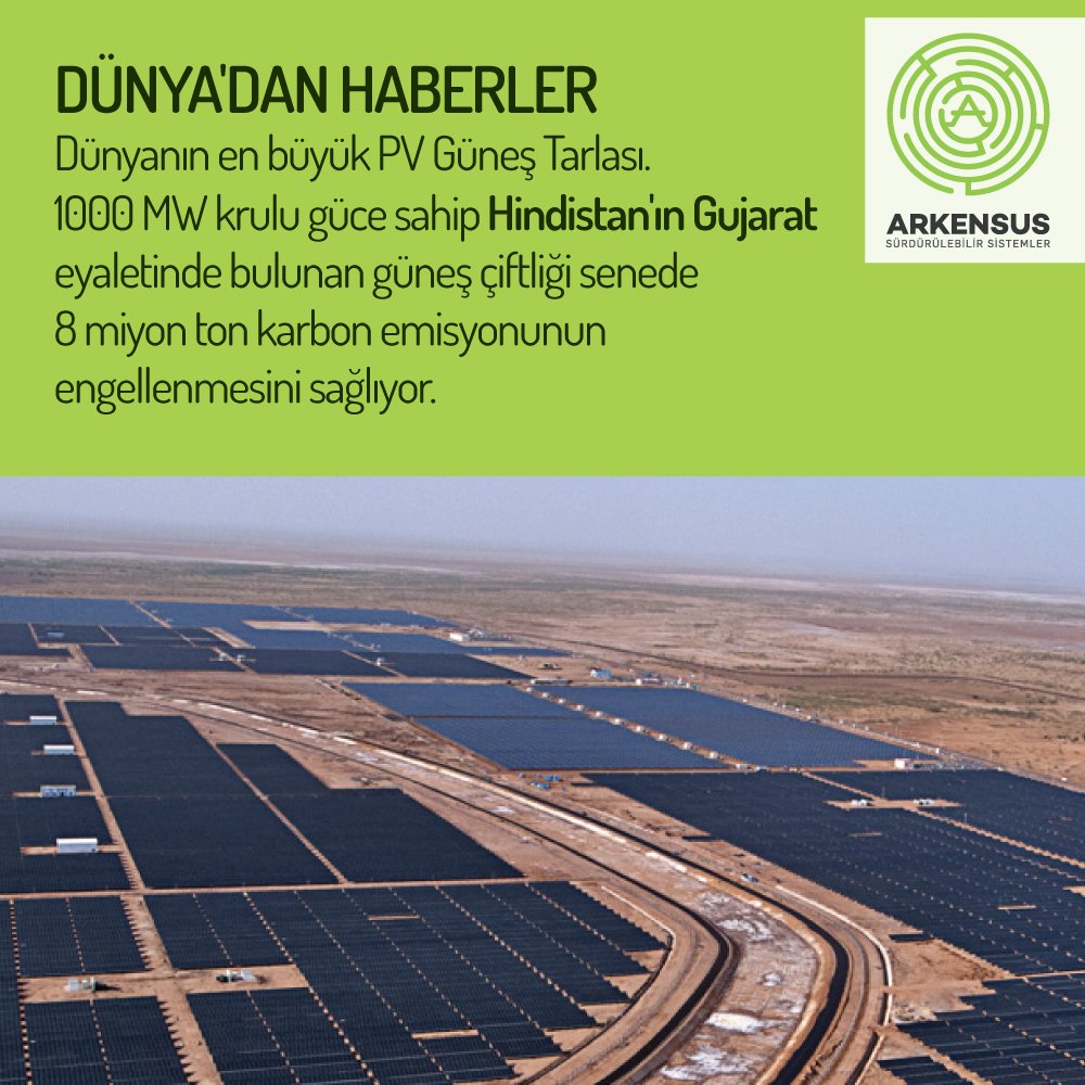 Hindistan'ın Gujarat eyaletinde bulunan güneş çiftliği hakkında bilmedikleriniz. #arkensusenerji #solar #power