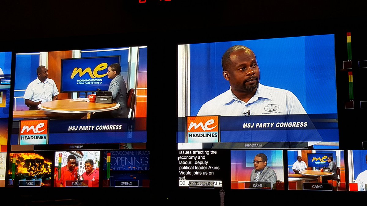 Akins Vidal deputy political leader of the <a href="/MSJTrinbago/">MSJ T&T</a> is on set #TV6ME <a href="/tv6tnt/">CCN TV6</a>
