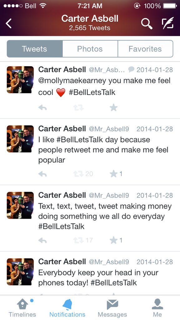 dasbell1's tweet photo. #BellLetsTalk #RememberingCarter. Let's talk about how much I miss my boy. https://t.co/3Z85QZEEeP
