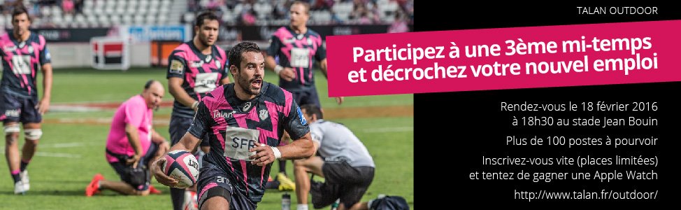 alexandra_apard's tweet photo. On recrute le 18 Février @EXLGroup et @Talan ! Venez nous rencontrer au #stadejeanbouin #talanoutdoor #jobalaclef https://t.co/FxF8Dc70my