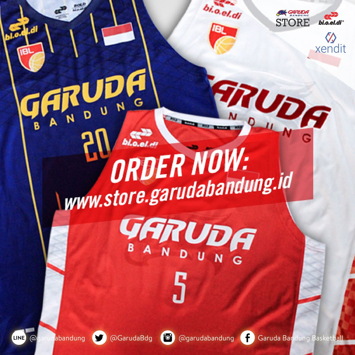 Sudahkah kamu memiliki jersey GRB? Yuk lihat di store.garudabandung.id :)