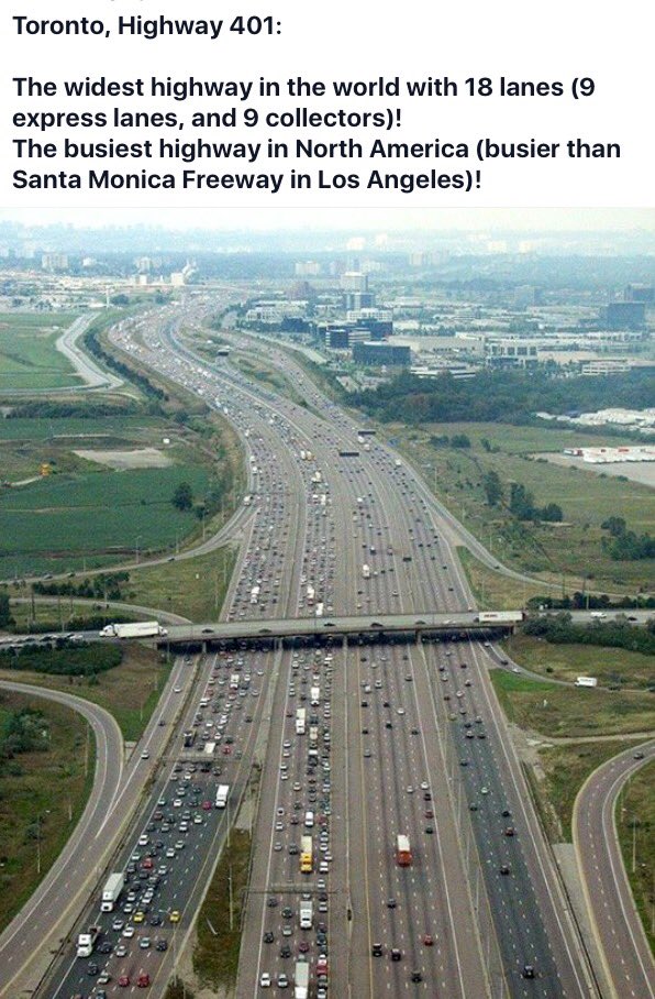 Rose on Twitter "Toronto, Highway 401 Widest highway in the world