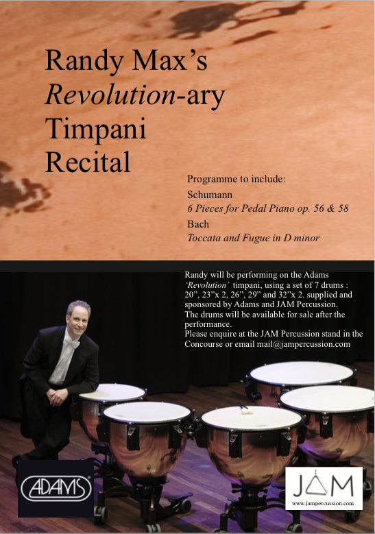 JAM Percussion (@jam_percussion) on Twitter photo Our good friend Randy Max, Principal Timpanist of <a href="/rdamphil/">Rotterdam Phil</a> will be performing at the @RNCMvoice DoP its a must-see! Our good friend Randy Max, Principal Timpanist of <a href="/rdamphil/">Rotterdam Phil</a> will be performing at the @RNCMvoice DoP its a must-see!