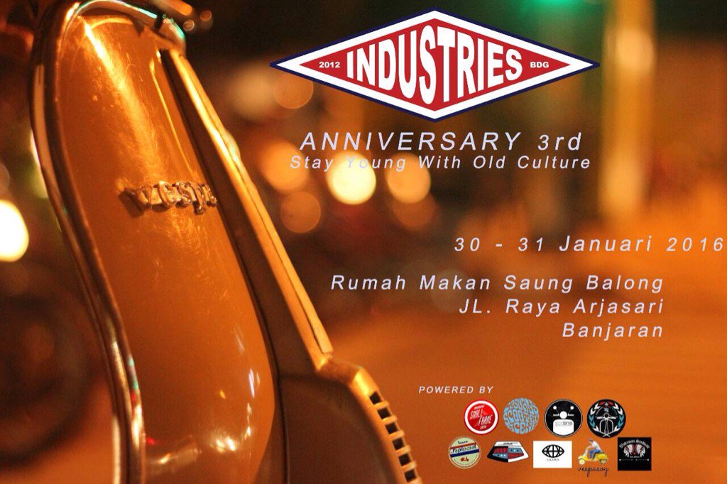 Anniversary 3rd @industries_bdg 
30/31 january 2016
At: rumah makan saung balong. Jl arjasari banjaran