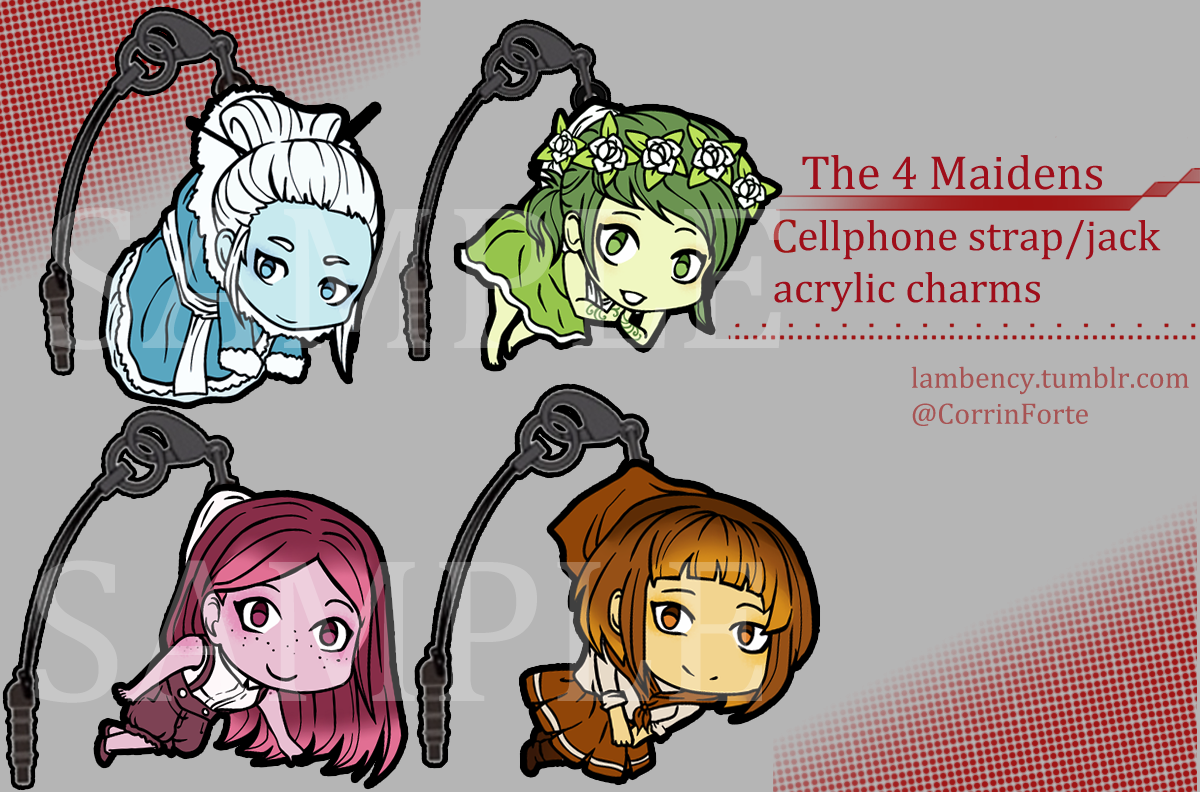 #RWBY charms of the 4 Maidens. Please do not repost without permission.