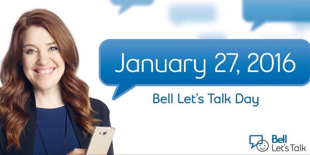 It's #BellLetsTalk Day. RT to #EndTheStigma &amp; raise money for mental health in your community.
