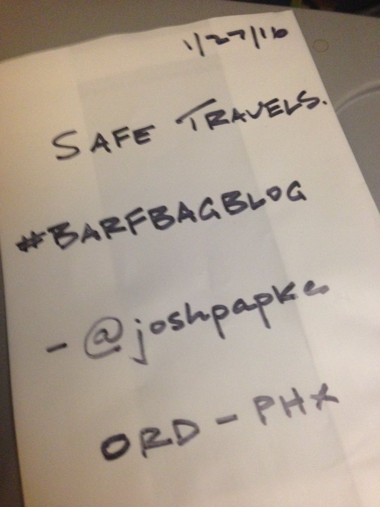 joshpapke's tweet image. I&apos;ve done this for years, so a #hashtag is overdue.

Makin&apos; its @twitter debut:
#BarfBagBlog

Trend away.
#MovinOnUp