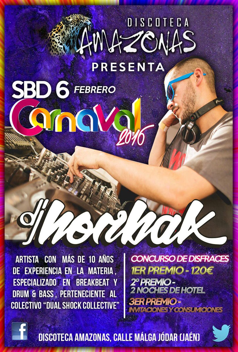 DJNORBAK's tweet image. Hola Jaén! ✋ Volvemos a vernos las caras! Una de Carnaval? 👺🔊