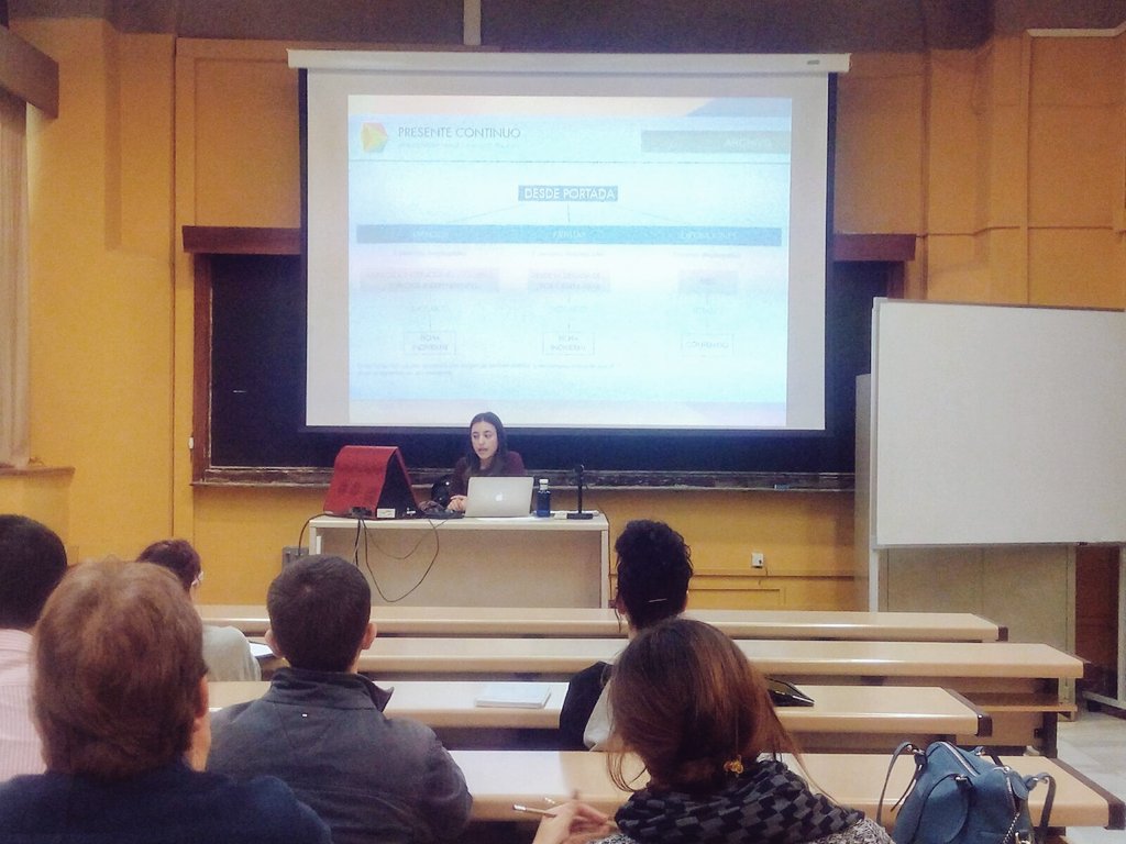 pte_continuo's tweet photo. Nuestra directora @SaraBlancoR en el taller '#Arte y #Cultura en la era 2.0' ayer en @unisevilla #RRSS #PContinuo https://t.co/gvLZ26FnKF