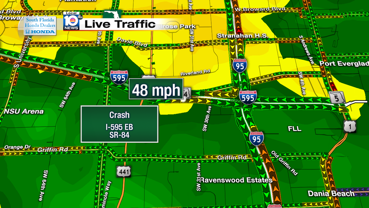 Crash on I-595 EB and SR-84 #TRAFFIC https://t.co/ghaQdCo1nI