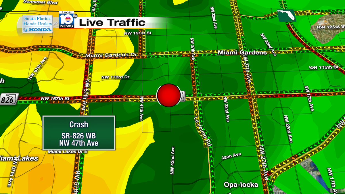 Accident oN SR-826 WB and NW 47th Ave #TRAFFIC #MIAMI https://t.co/ConQR0wfoi
