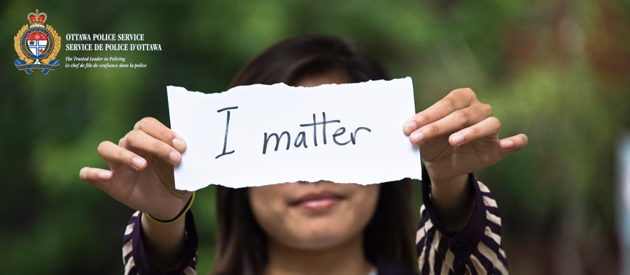 OttawaPolice's tweet photo. Everyone matters. #BellLetsTalk #MentalHealthMatters https://t.co/6HdFoQk4gE