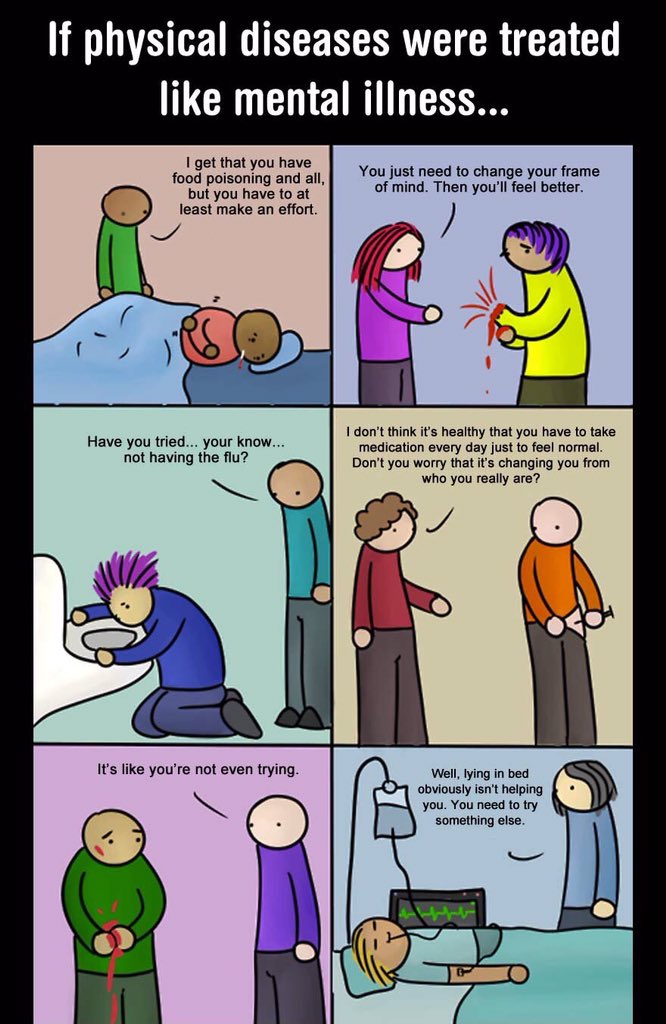 norm's tweet image. Imagine physical diseases were treated like mental illness. #BellLetsTalk