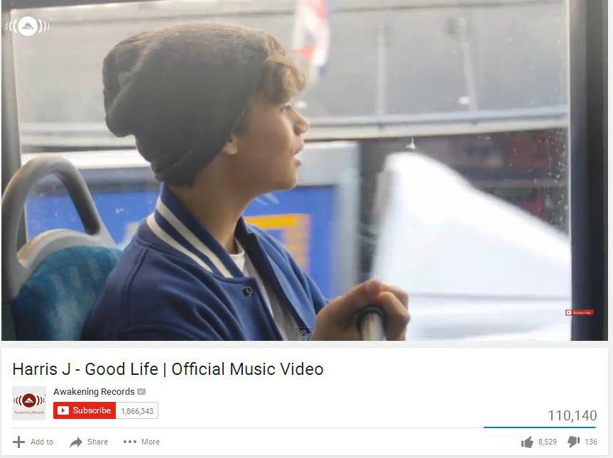 rezki_amalya's tweet photo. 110,140 views on youtube music video GOOD LIFE. YEAYY, CONGRATULATIONS ;) @HarrisJOfficial
#KeepSupportHarrisJ https://t.co/bMTE0xXyDi