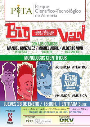 esferalibros's tweet image. #quesuerte @TheBigVanTheory autores d #ibro #Situmedicesgen #manana 28 a 15h actúan n #parquecientíficodeAlmeria