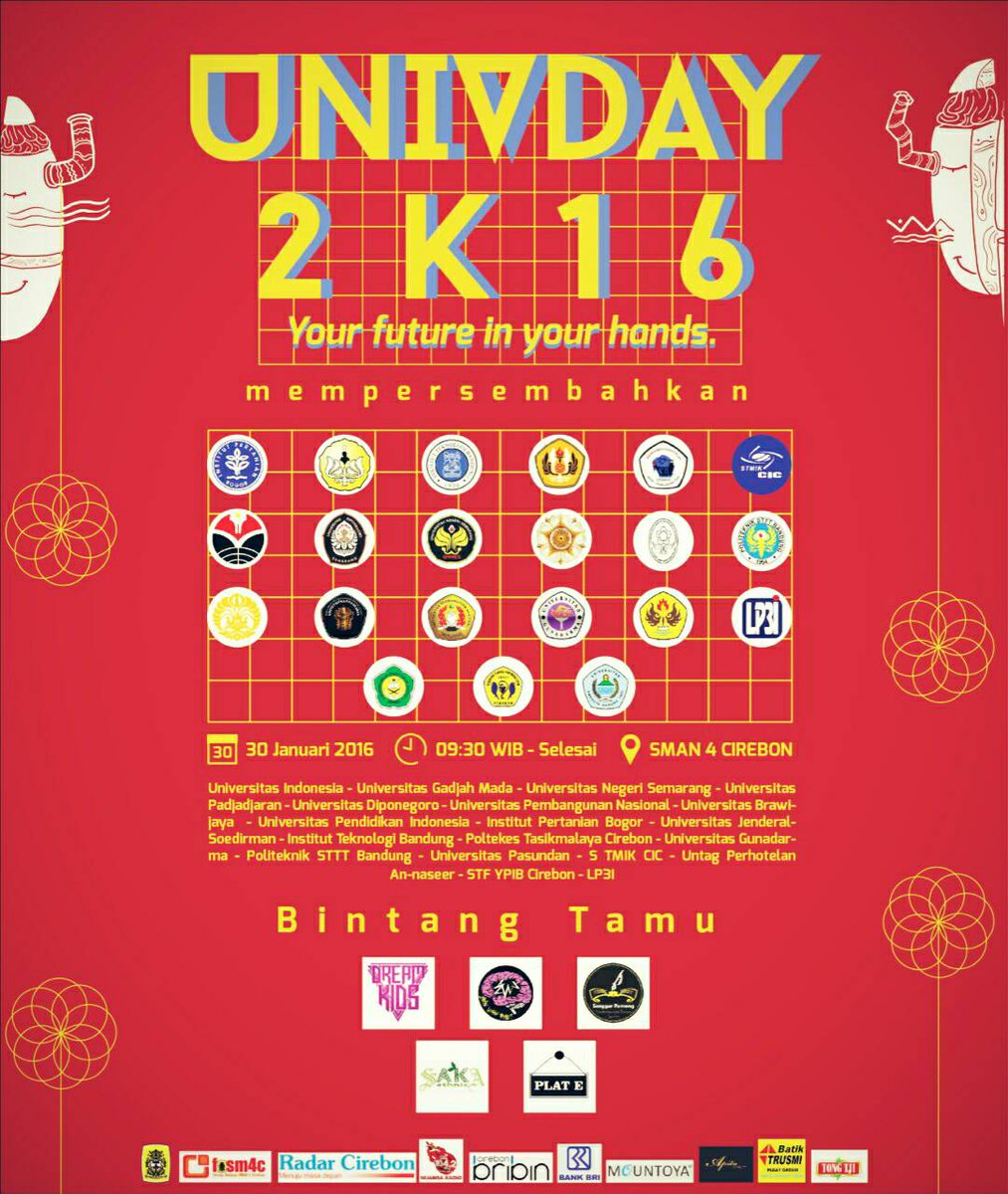 SMAN 4 CIREBON UNIVERSITY DAY 2k16 "YOUR FUTURE IN YOUR HAND" <a href="/infoSMAN4CRB/">SMA Negeri 4 Cirebon</a> <a href="/sman4univday/">univday2016</a> #univdaysman4crb2k16