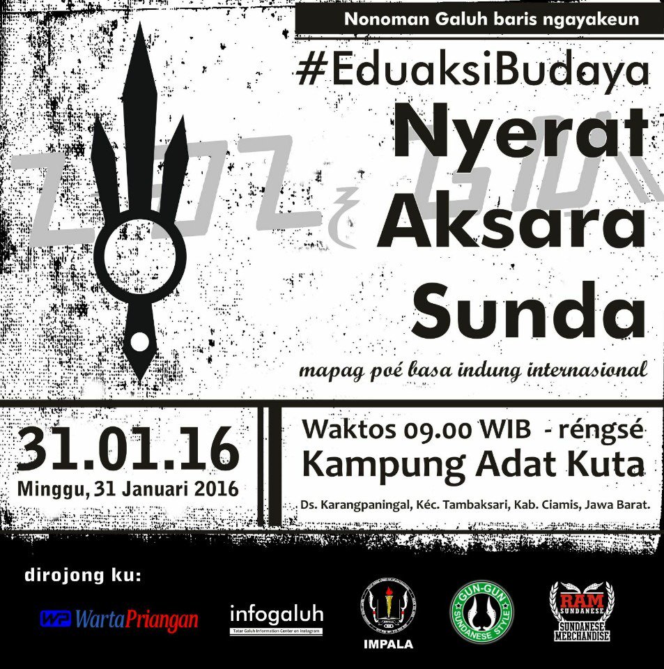 #EduaksiBudaya - Nonoman Galuh | Nyerat Aksara Sunda di Kampung Adat Kuta. <a href="/redaksiWP/">sukasalma</a> <a href="/ram_sundanese/">ram_sundanese</a> <a href="/bejasenigaluh/">Kabar Budaya Ciamis</a>