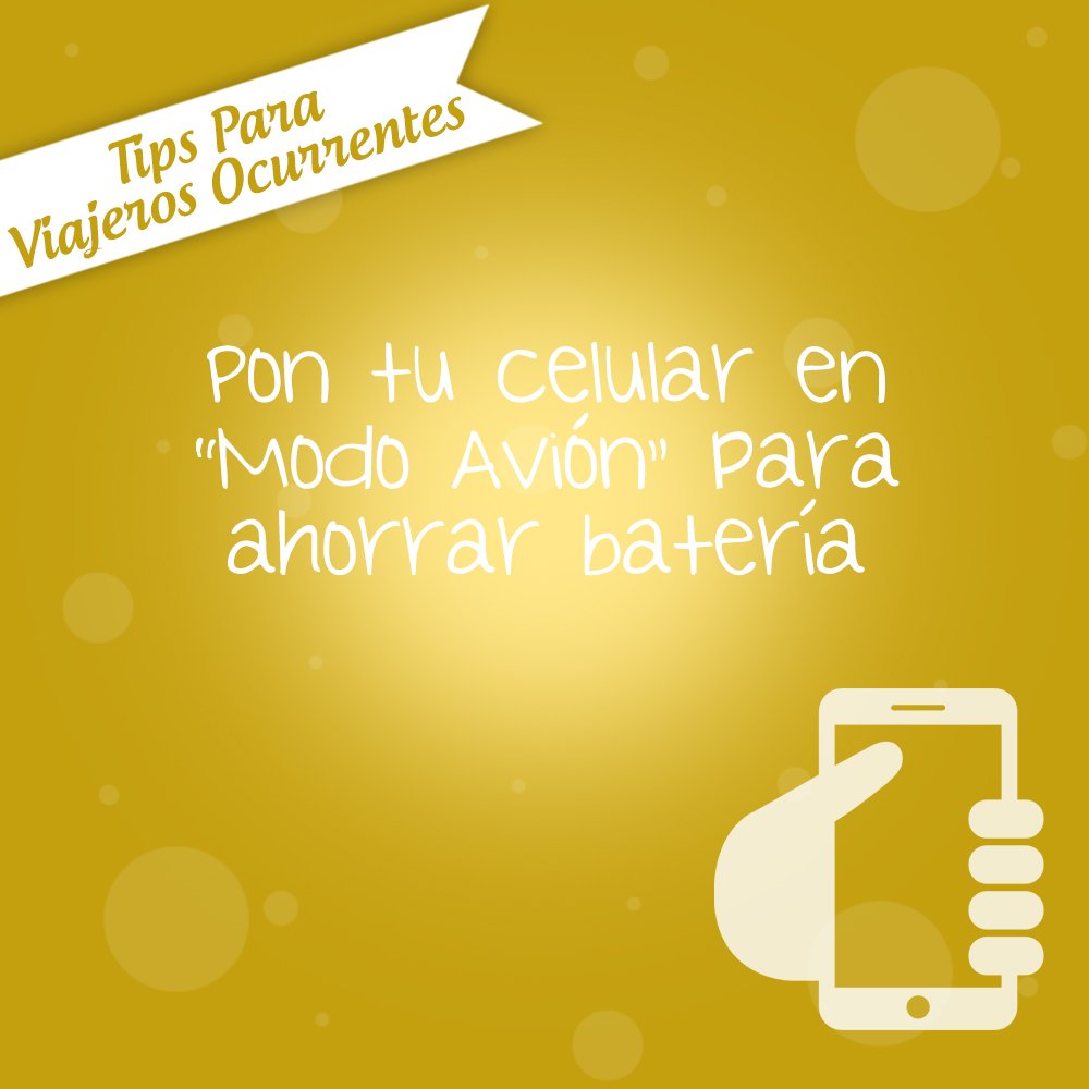 HotelHilmor's tweet photo. Al momento de #Viajar activa el #ModoAvión de tu #móvil para ahorrar batería. https://t.co/quRR6OVMdf