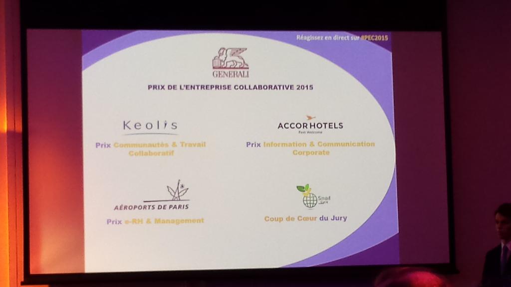 SylvainDupont's tweet photo. Bravo aux lauréats du #PEC2015 ! Impressionné par @generalifrance et son portail des idées creatives. https://t.co/sXV2LQcYeo